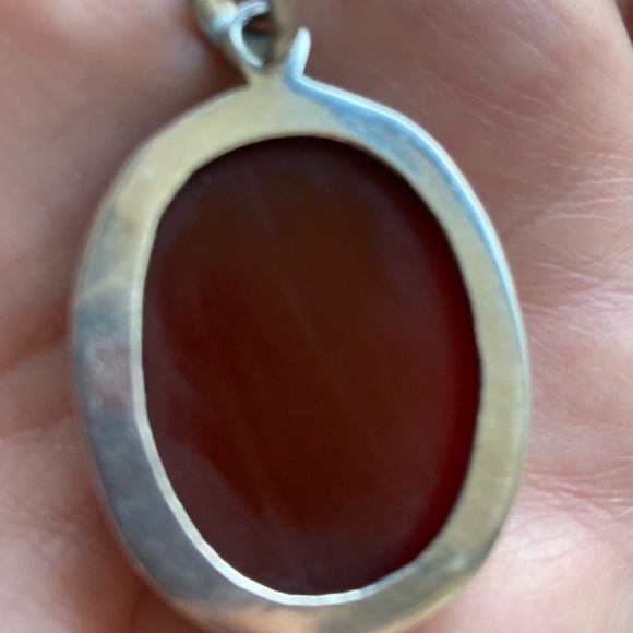 EUC 925 Indian Red Ruby Pendant Size:   2 inches - Picture 5 of 7